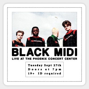 black midi concert poster Sticker